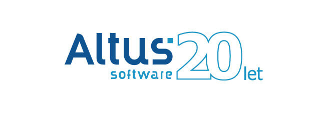 Logo společnosti Altus software k 20. výročí.